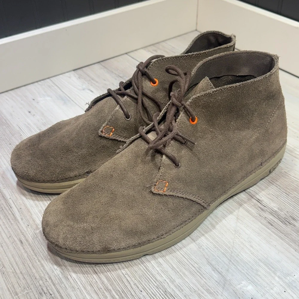 Men's Crocs Thompson Desert Chukka Boots Size 13 Brown‎ Suede Ankle Lace Up